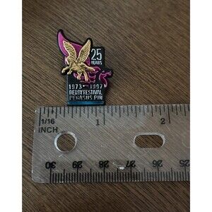 1997 Kentucky Derby Festival Pegasus Pin - 25th Year Gold on Black Plastic VNTG